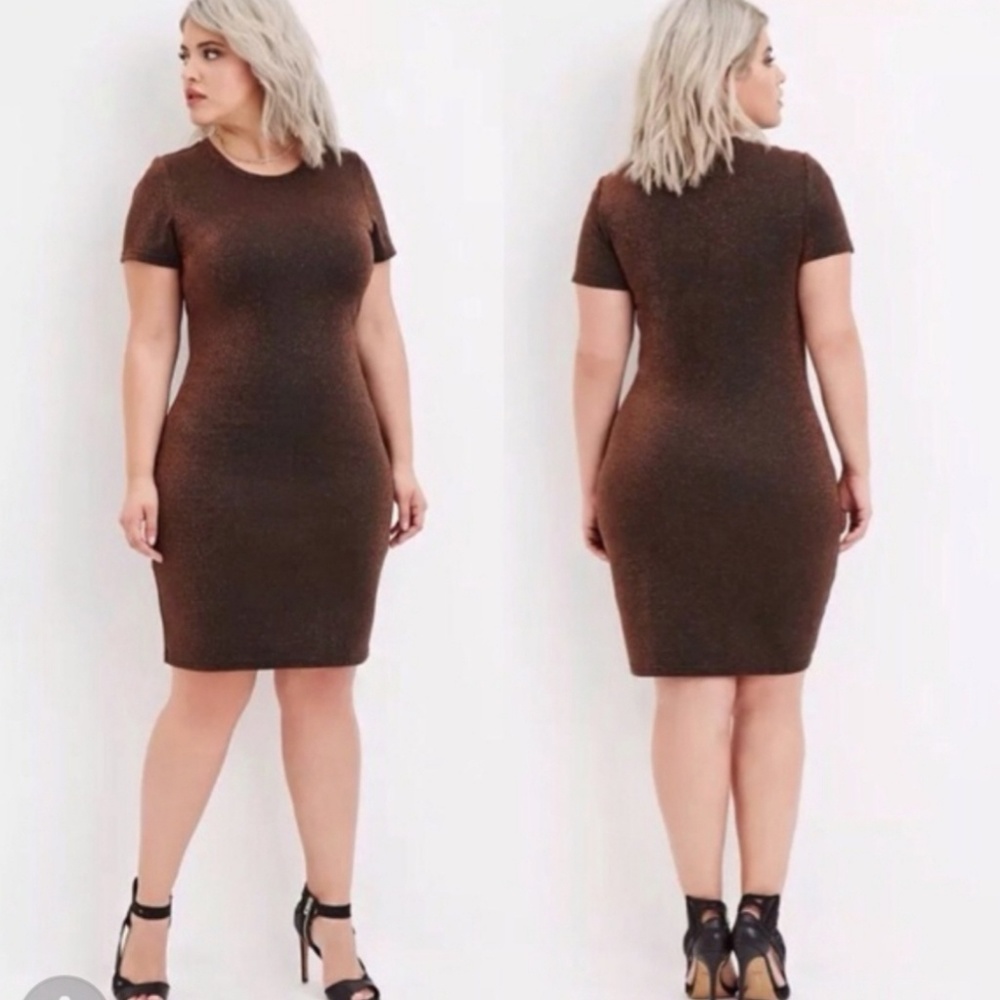 Forever 21 plus Metallic Bodycon Dress size 2x
